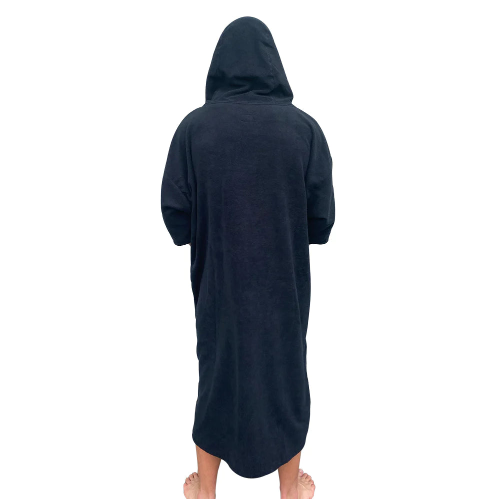 Vaikobi full zip hooded towel black – back