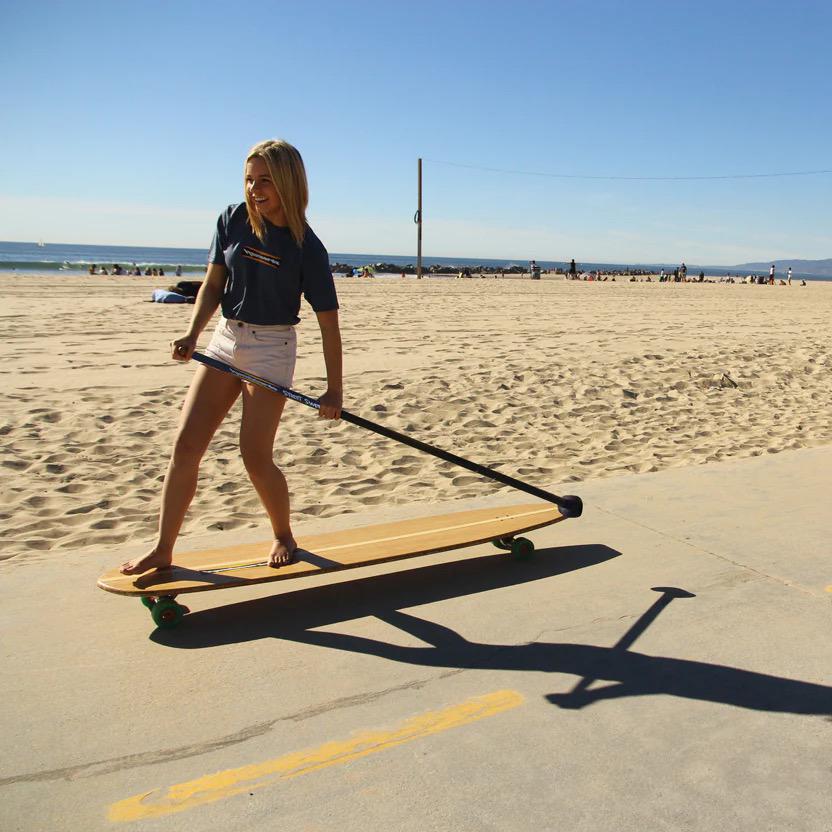 Hamboards SUPSKATE Street Sweeper Skate Paddle - in use
