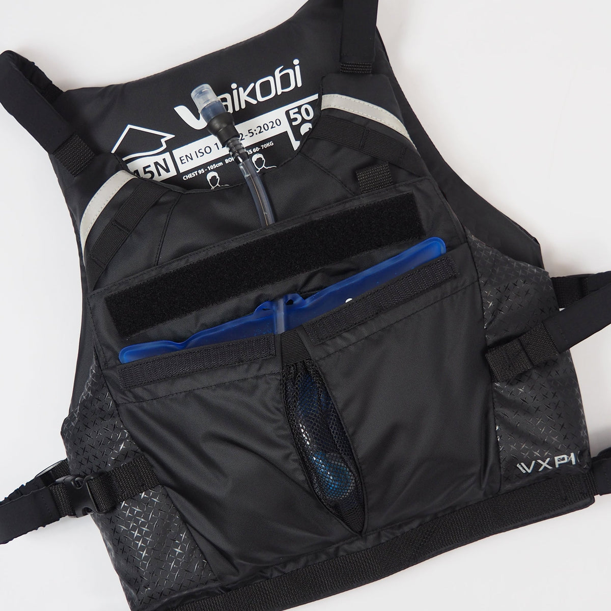 Vaikobi VXP II Race PFD Black Edition - hydration pocket open