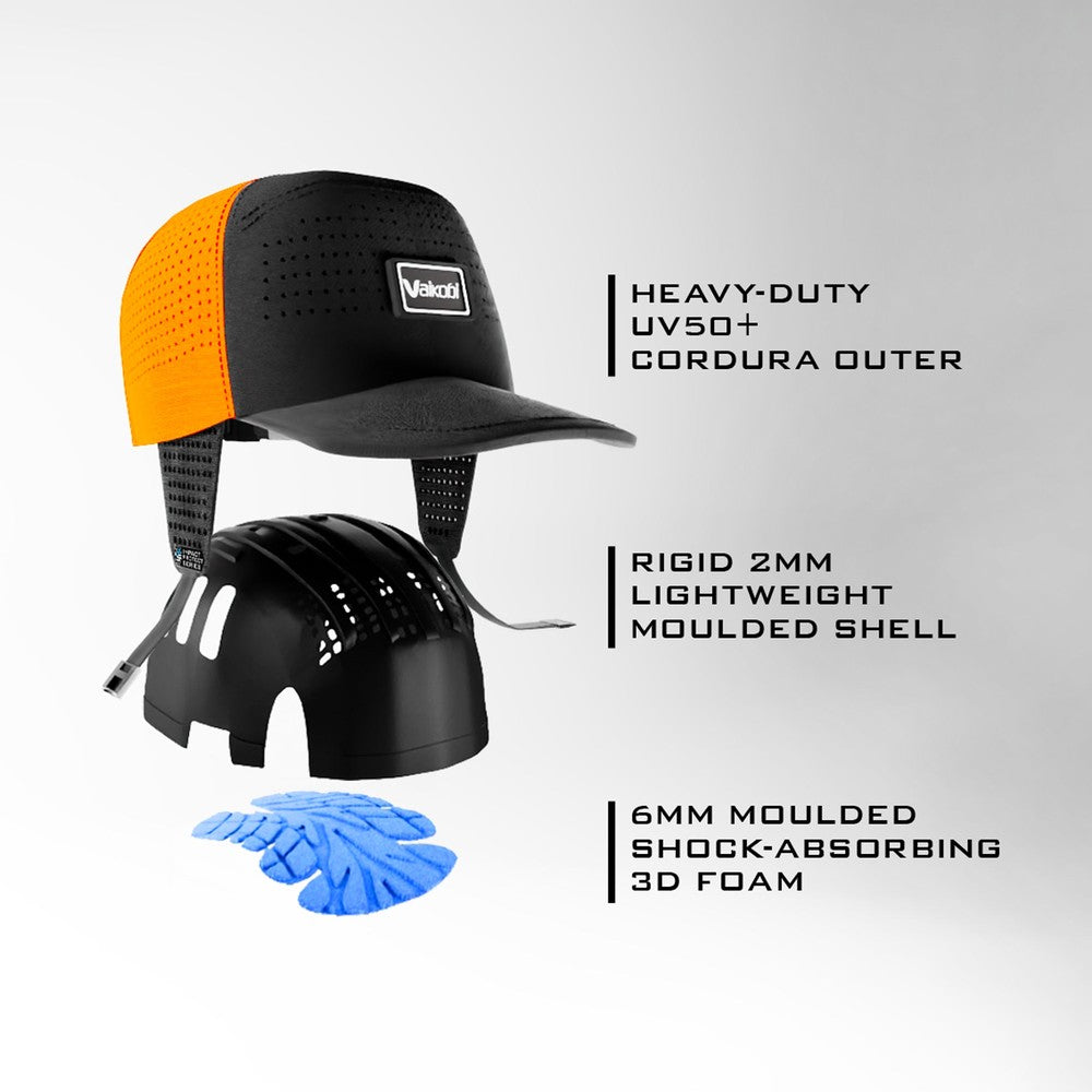 Vaikobi Bucket Bump Hat - protective foam and shell construction
