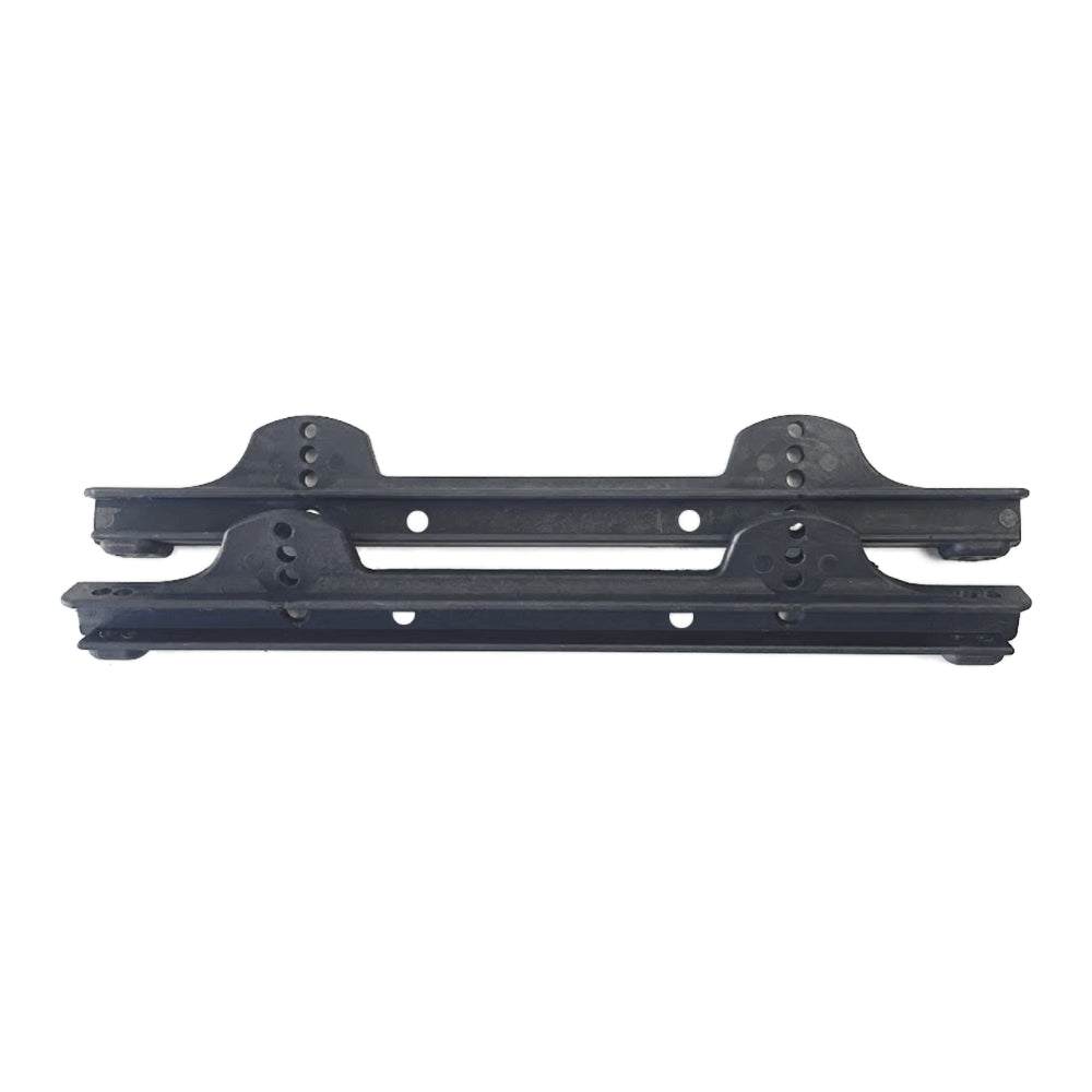 Nelo Seat Rails Carbon-Nylon – pair front view with height adjustment brackets