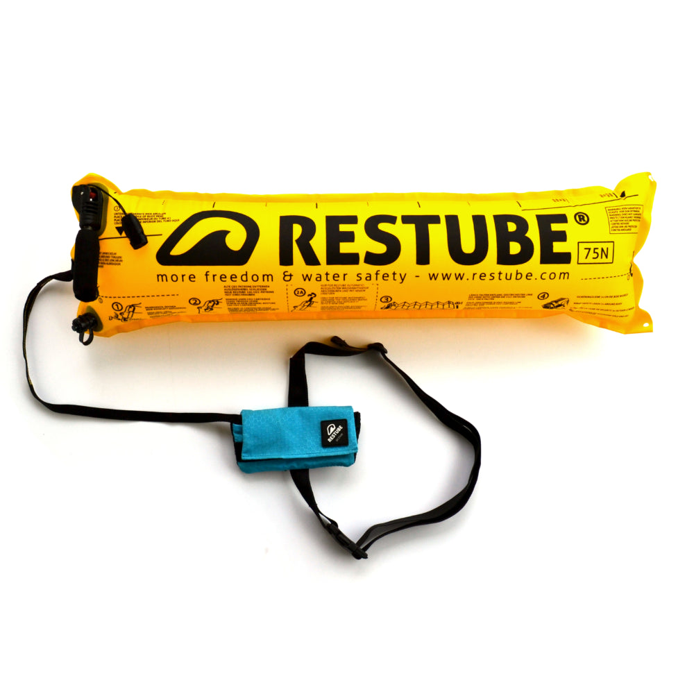 Restube Active - uppblåsbar räddningsboj, ljusblå