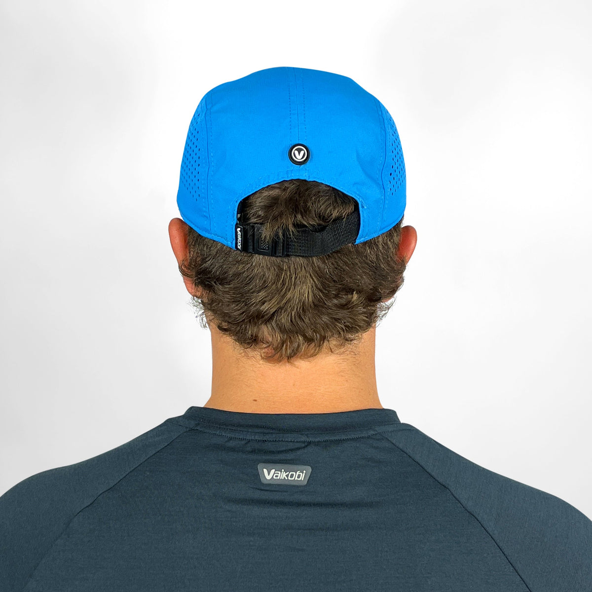 Vaikobi Lightweight Ocean Cap Cyan - back with buckle adjuster