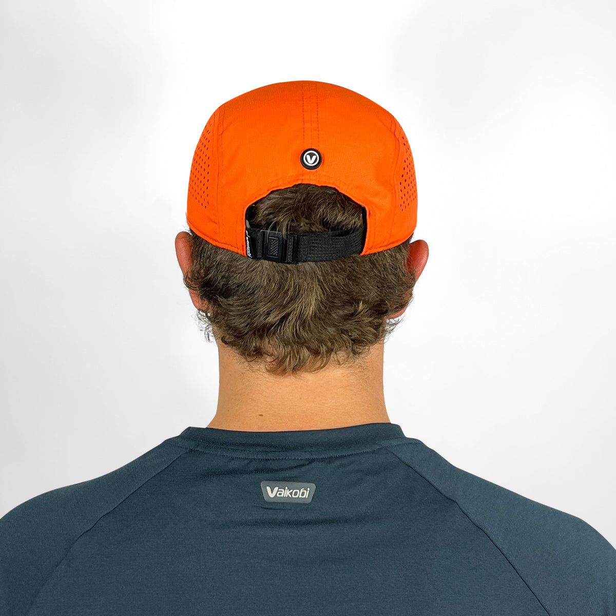 Vaikobi Lightweight Ocean Cap Orange - back with buckle adjuster