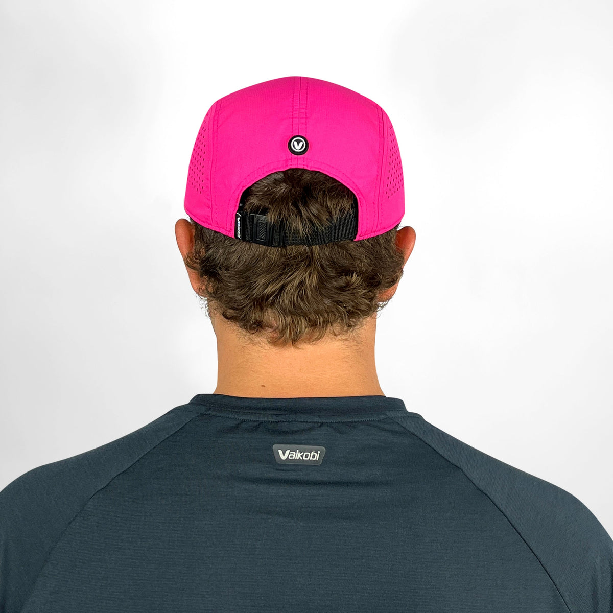 Vaikobi Lightweight Ocean Cap Pink - back with buckle adjuster