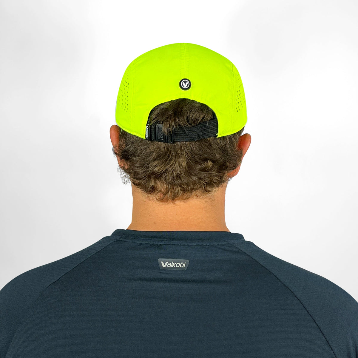 Vaikobi Lightweight Ocean Cap Yellow - back with buckle adjuster