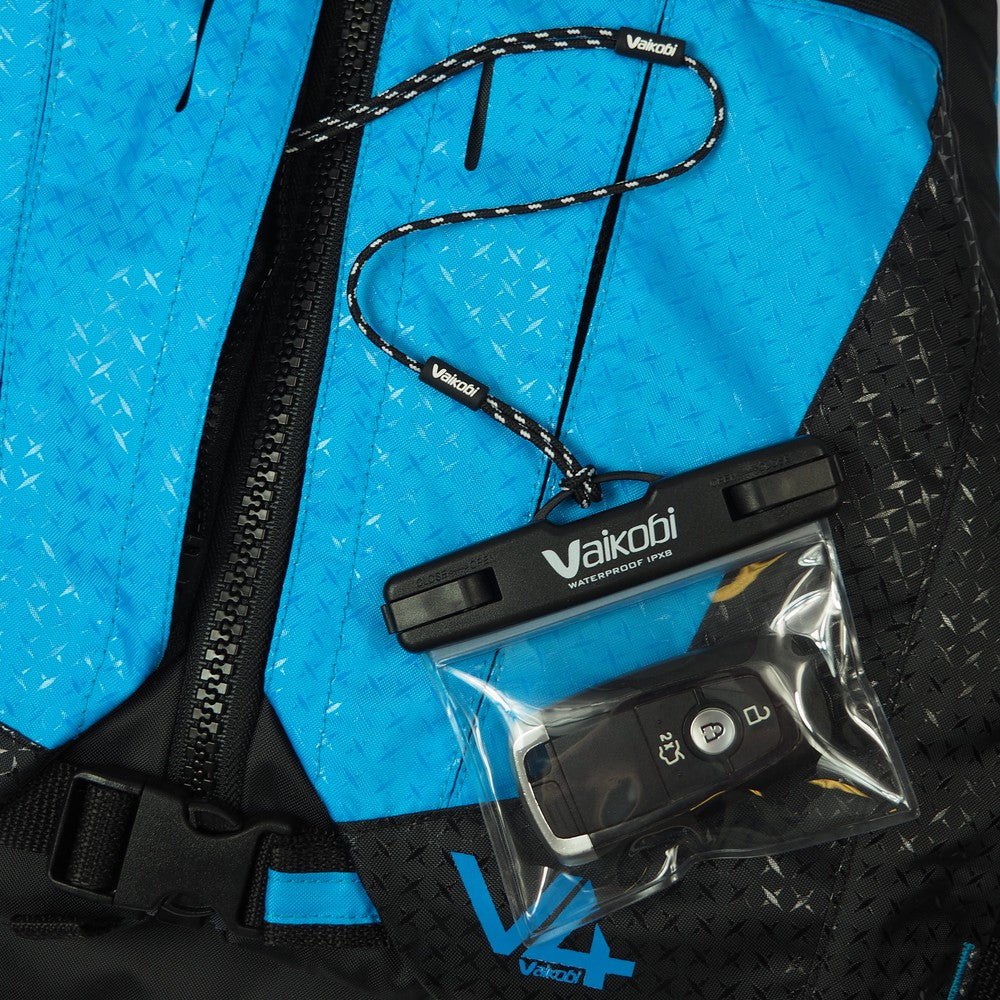 Vaikobi Waterproof Key Pouch Black - stored in PFD pocket