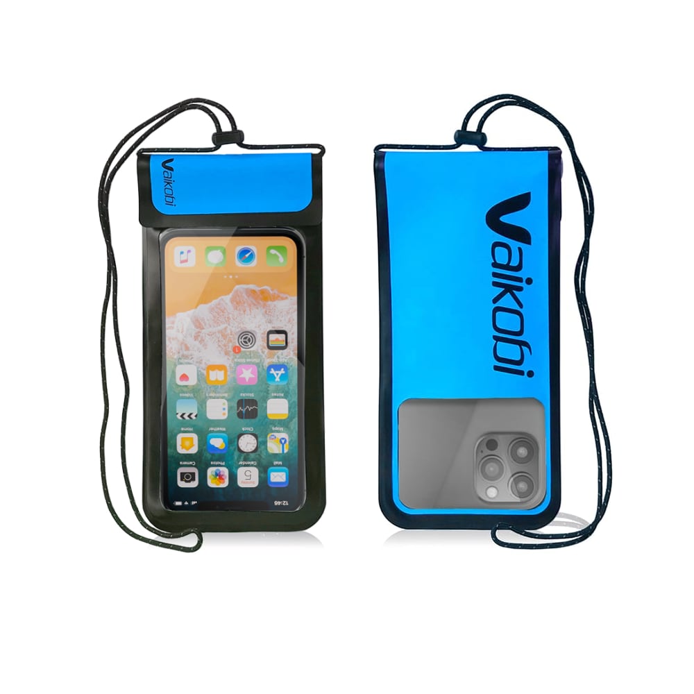 Vaikobi Waterproof Phone case front and back blue