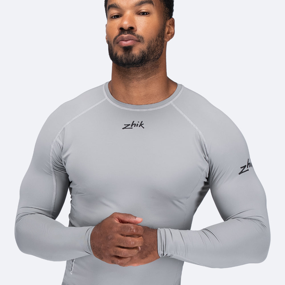 Zhik EcoSpandex LT Long Sleeve Baselayer Platinum - front