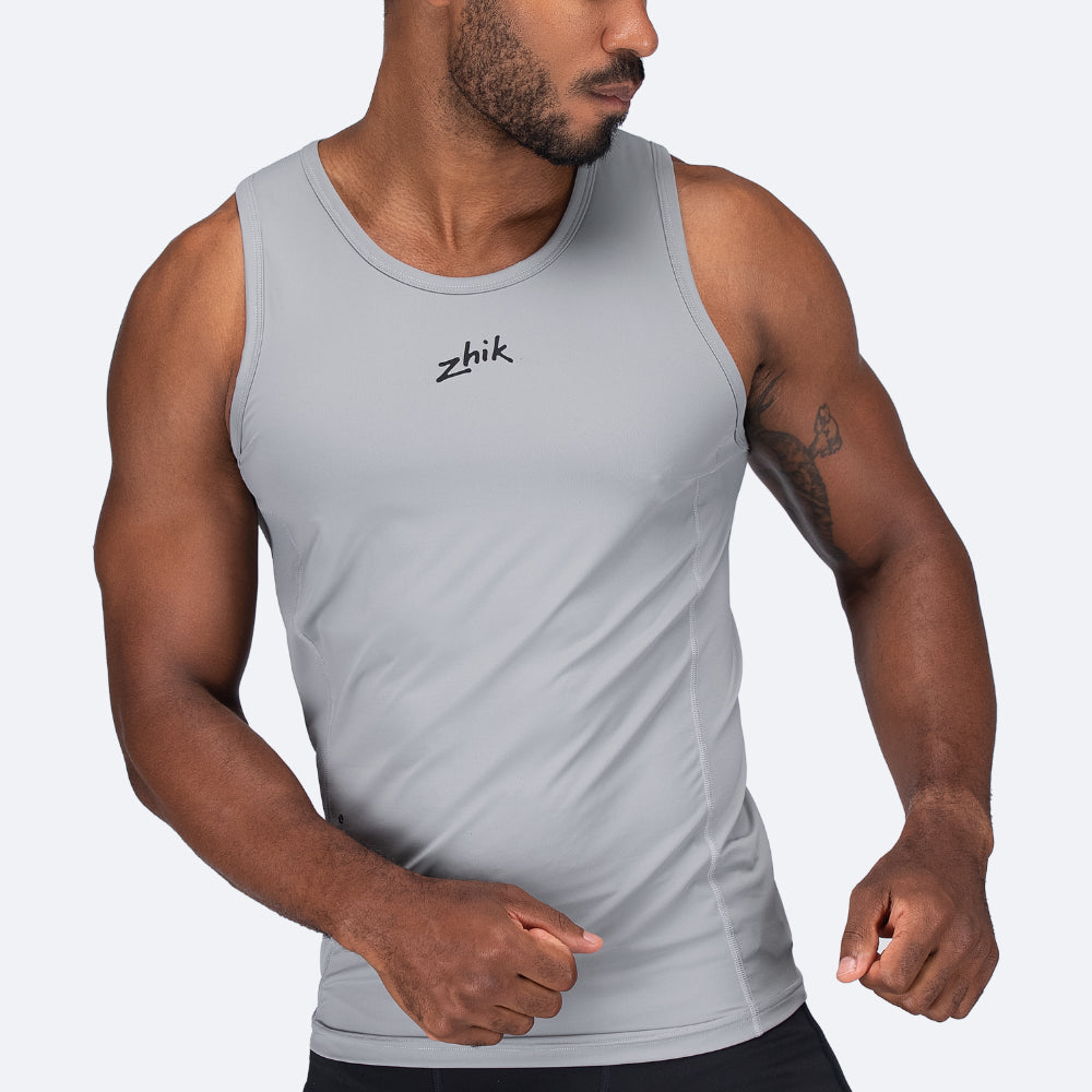 Zhik EcoSpandex LT Race Singlet Platinum - front