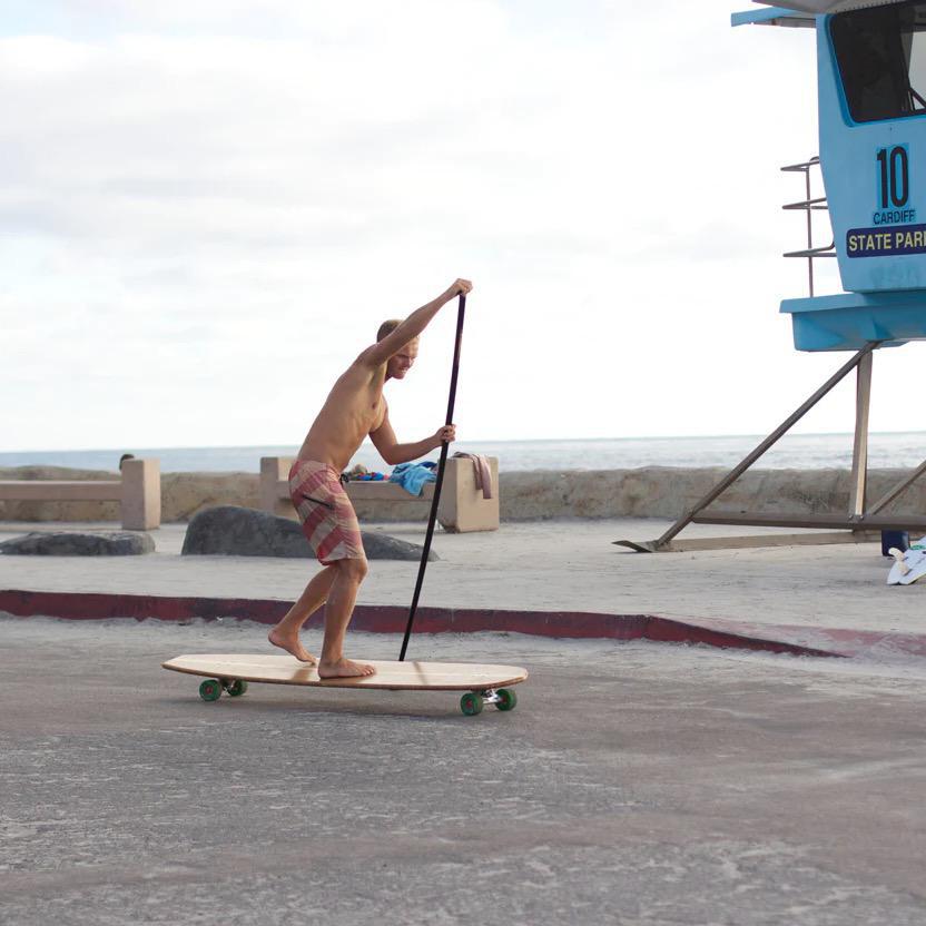 Hamboards SUPSKATE Street Sweeper Skate Paddle - in use