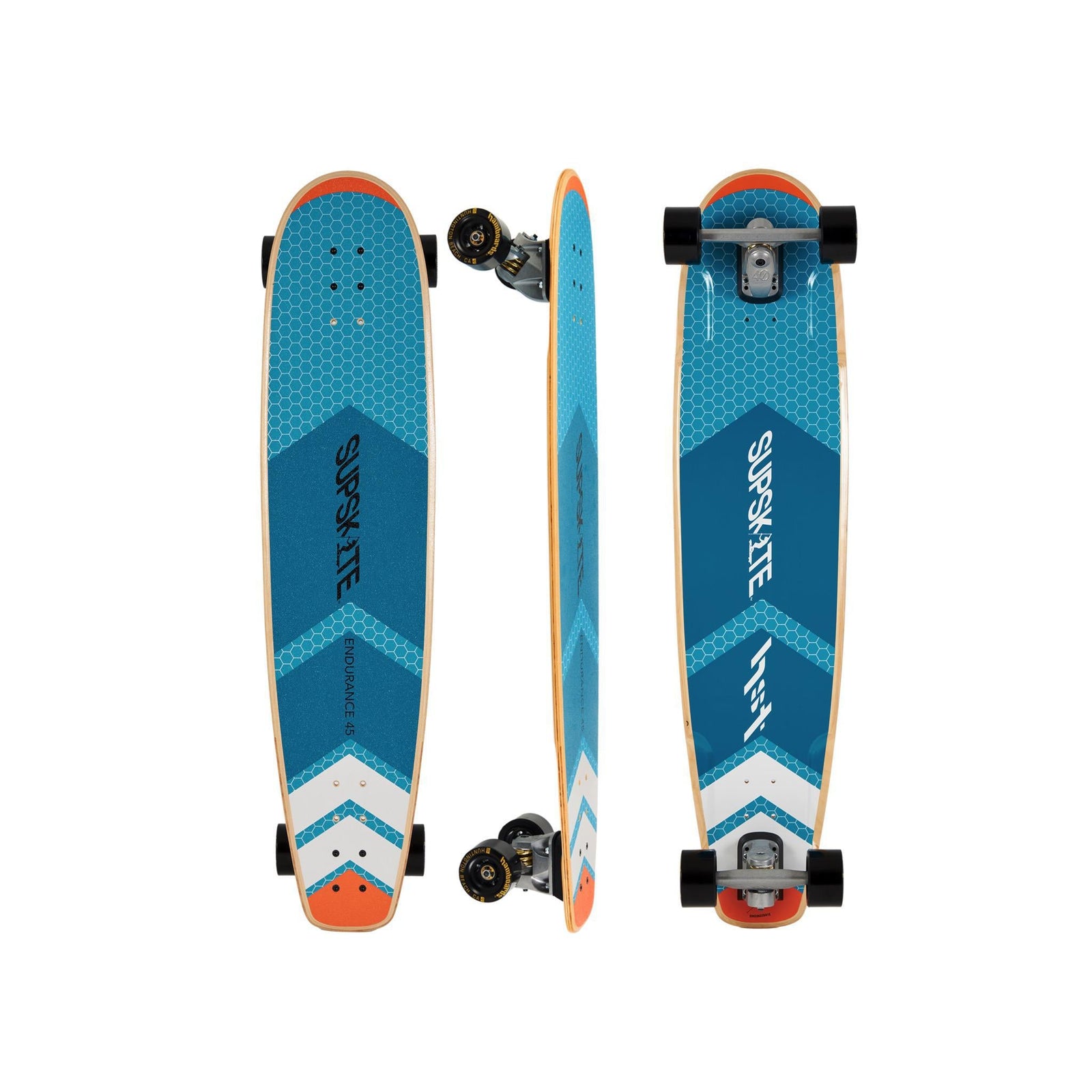 Hamboards SUPSKATE Endurance 45 All Star - top, side and bottom view