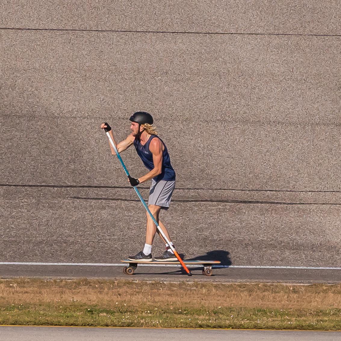 Hamboards SUPSKATE Custom Skate Paddle - in use