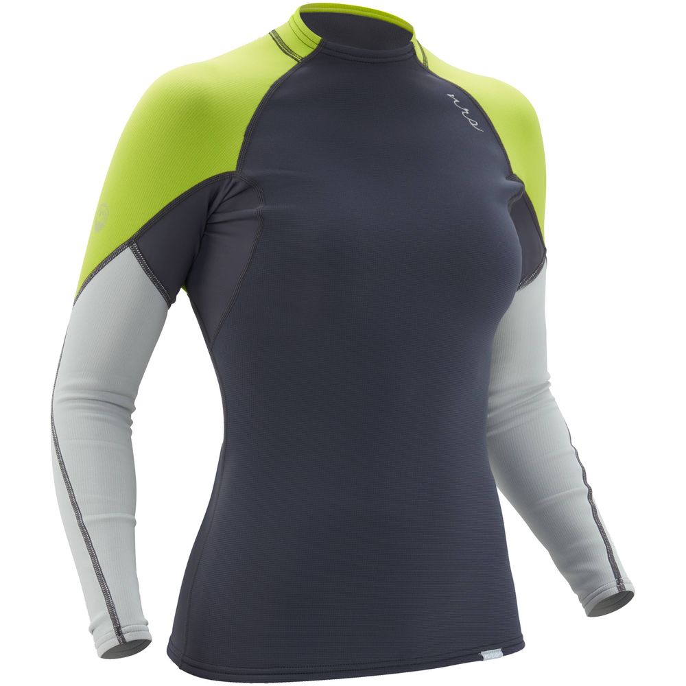 NRS Women's HydroSkin Long Sleeve Shirt neoprene paddling shirt dark shadow