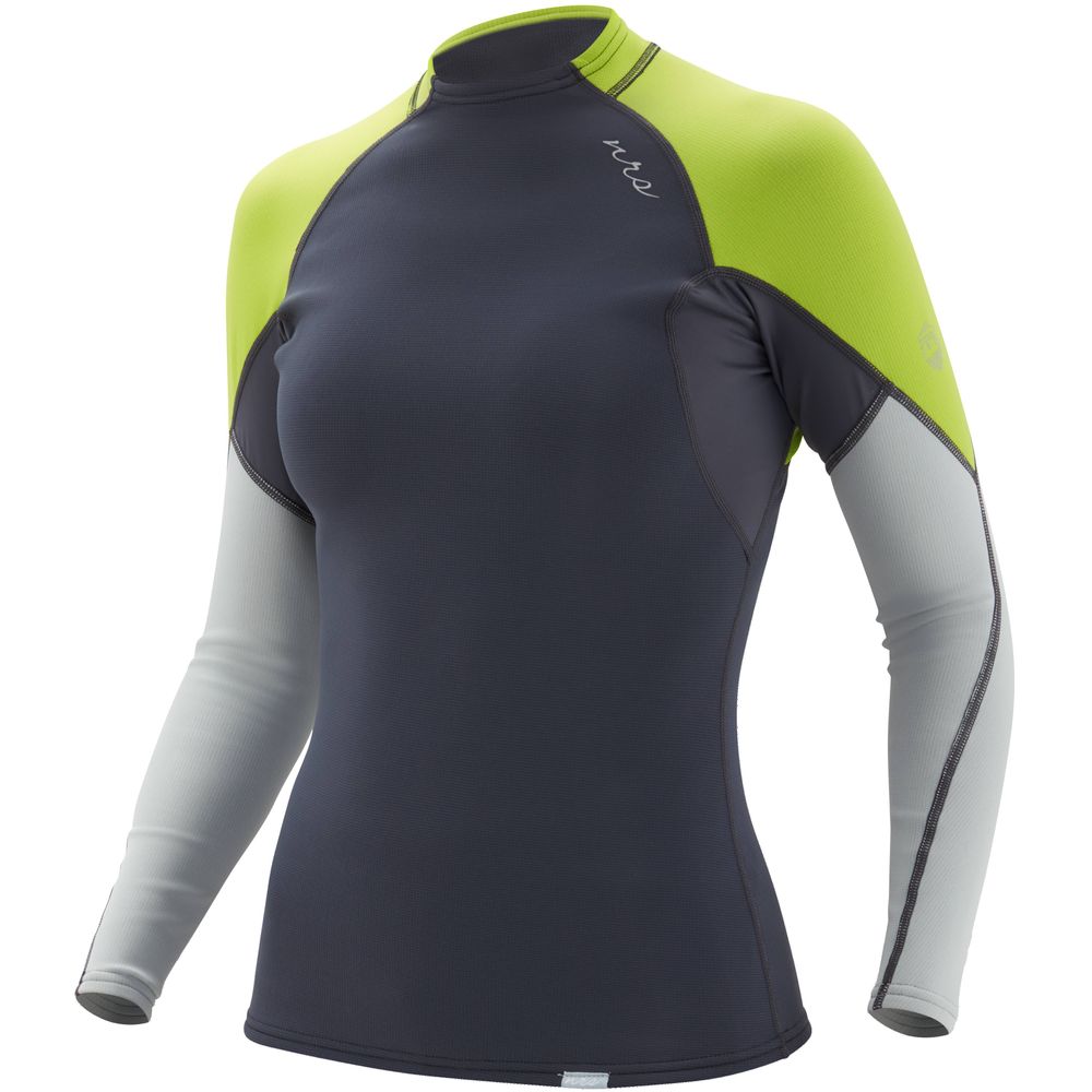 NRS Women's HydroSkin Long Sleeve Shirt neoprene paddling shirt dark shadow