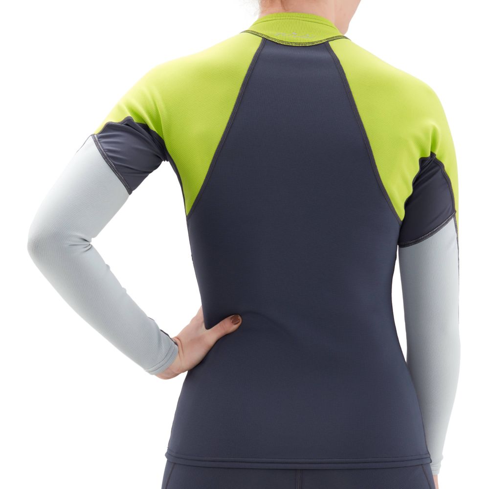 NRS Women&#39;s HydroSkin Long Sleeve Shirt neopren paddeltröja dark shadow