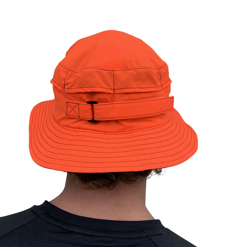 AVEKI Men's Sun Hat UPF 50+ Wide Brim Bucket Hat Windproof Fishing Hats,  Orange