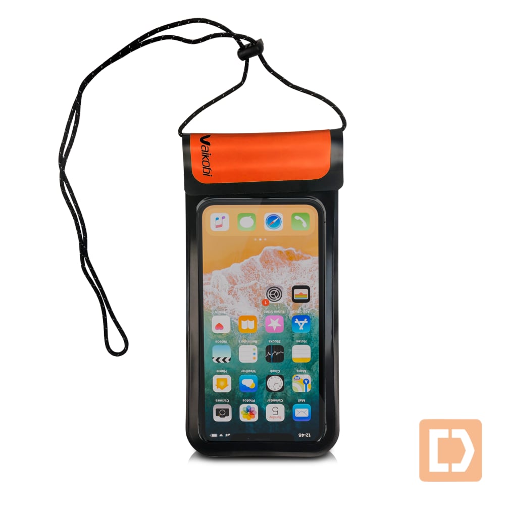 Vaikobi Waterproof Phone case front orange