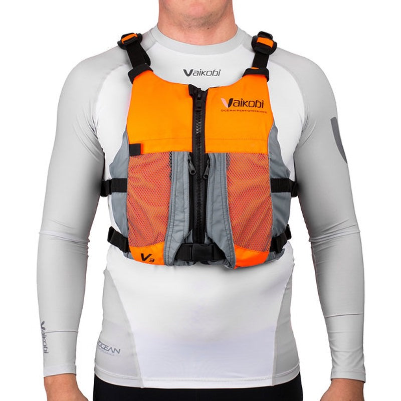 Vaikobi-Hi Vis Ocean Racing PFD-surfski-kayak-sup-life-vest-orange-Dietz